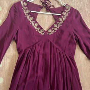 Altar’s State Purple Dress Hippie Low Back